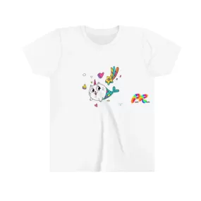 Cat Mermaid Youth Short Sleeve T-Shirt