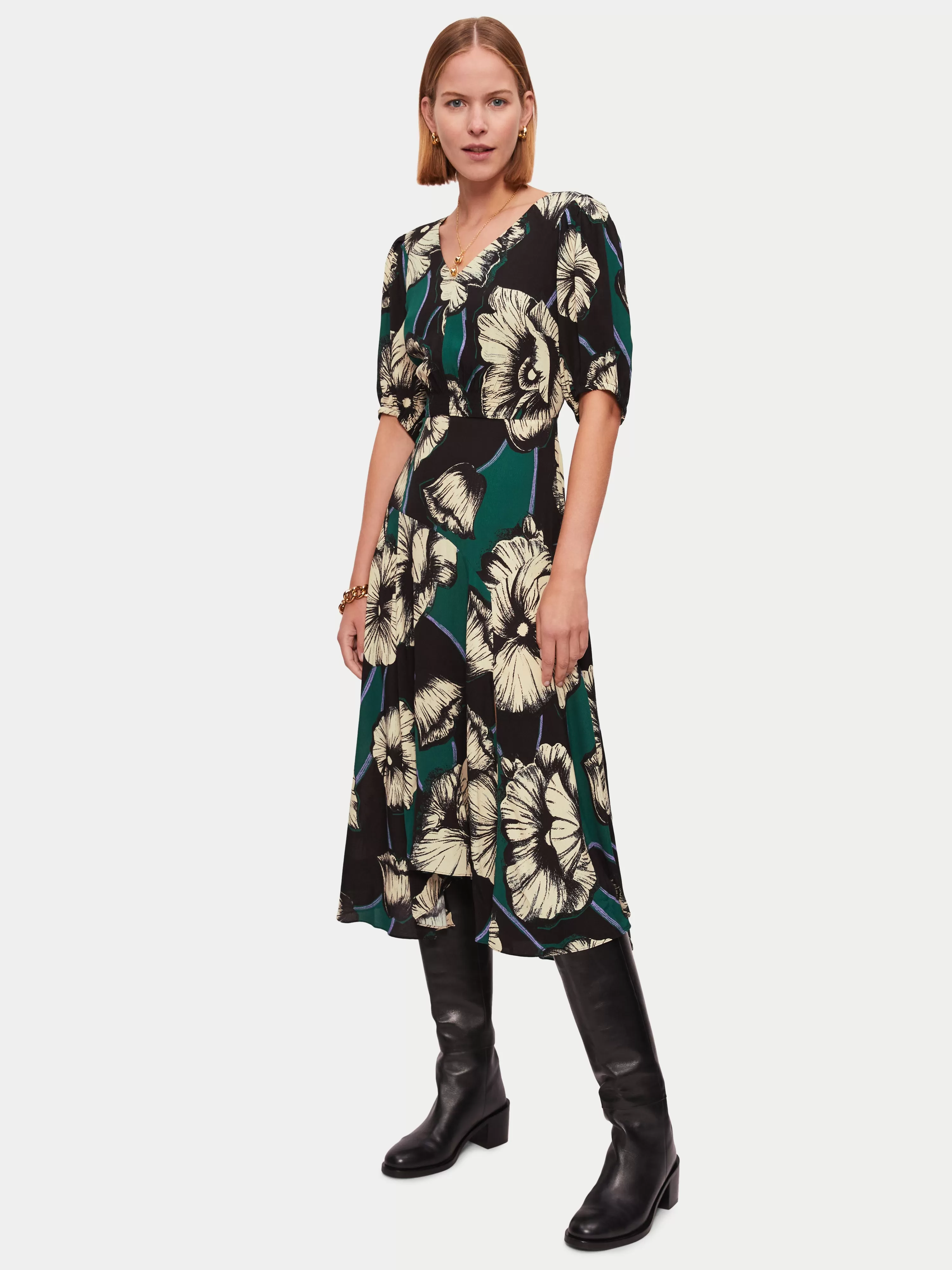 Charcoal Poppy Tea Dress | Green