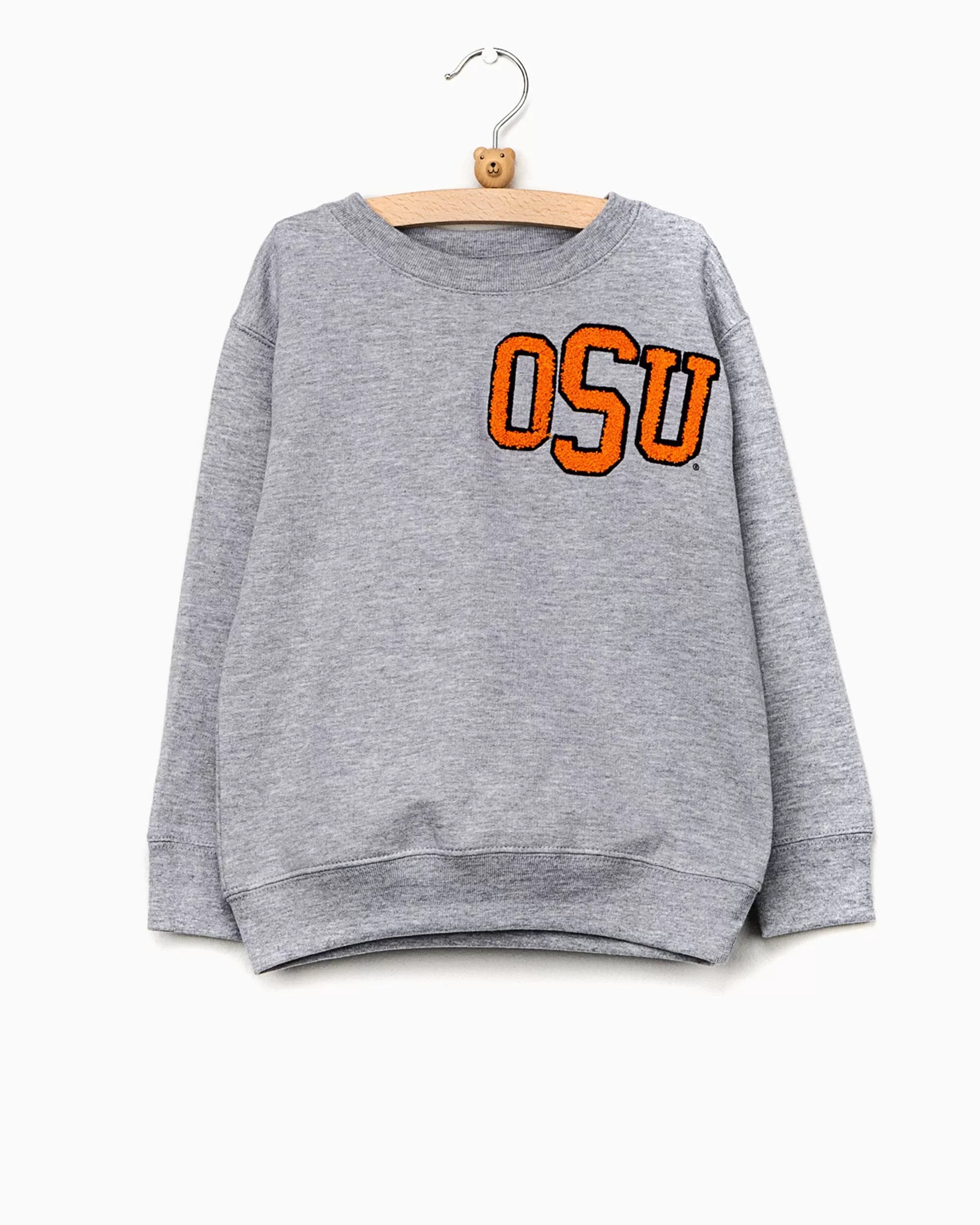 Children's OSU Chenille Patch Gray Sweatshirt