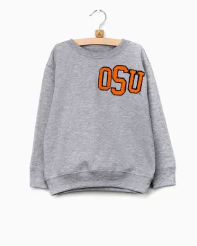 Children's OSU Chenille Patch Gray Sweatshirt