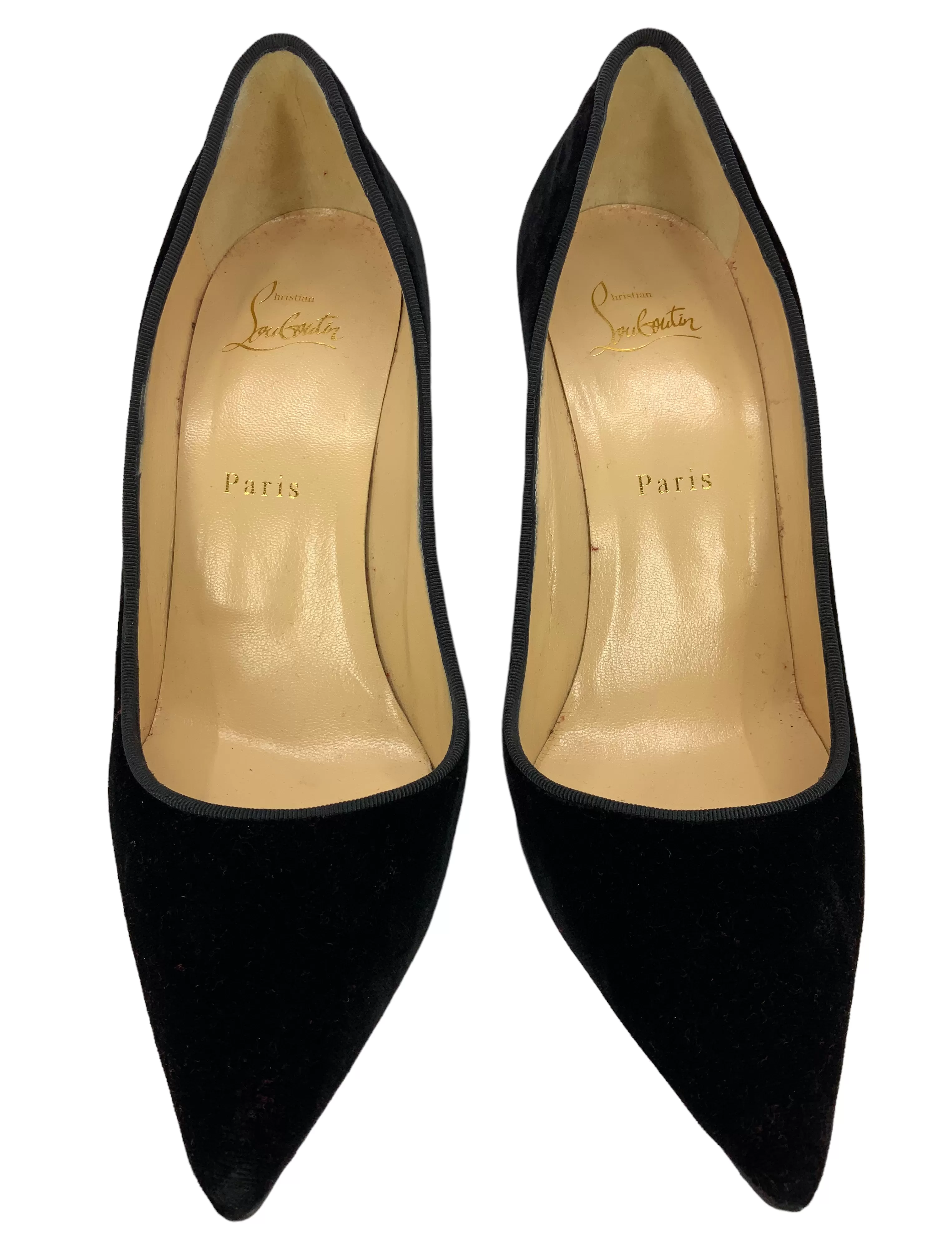 Christian Louboutin Velvet Point Toe Pumps Size 9