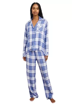 Clara Pajamas - Blueberry White