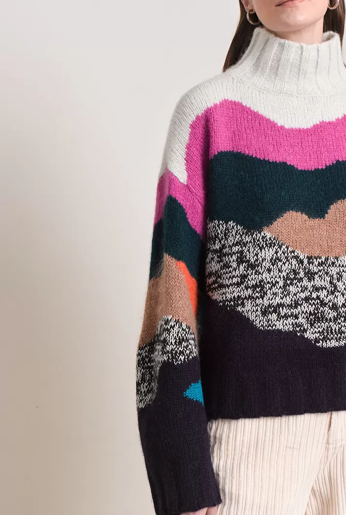 Corrine Multicolor Alpaca Sweater