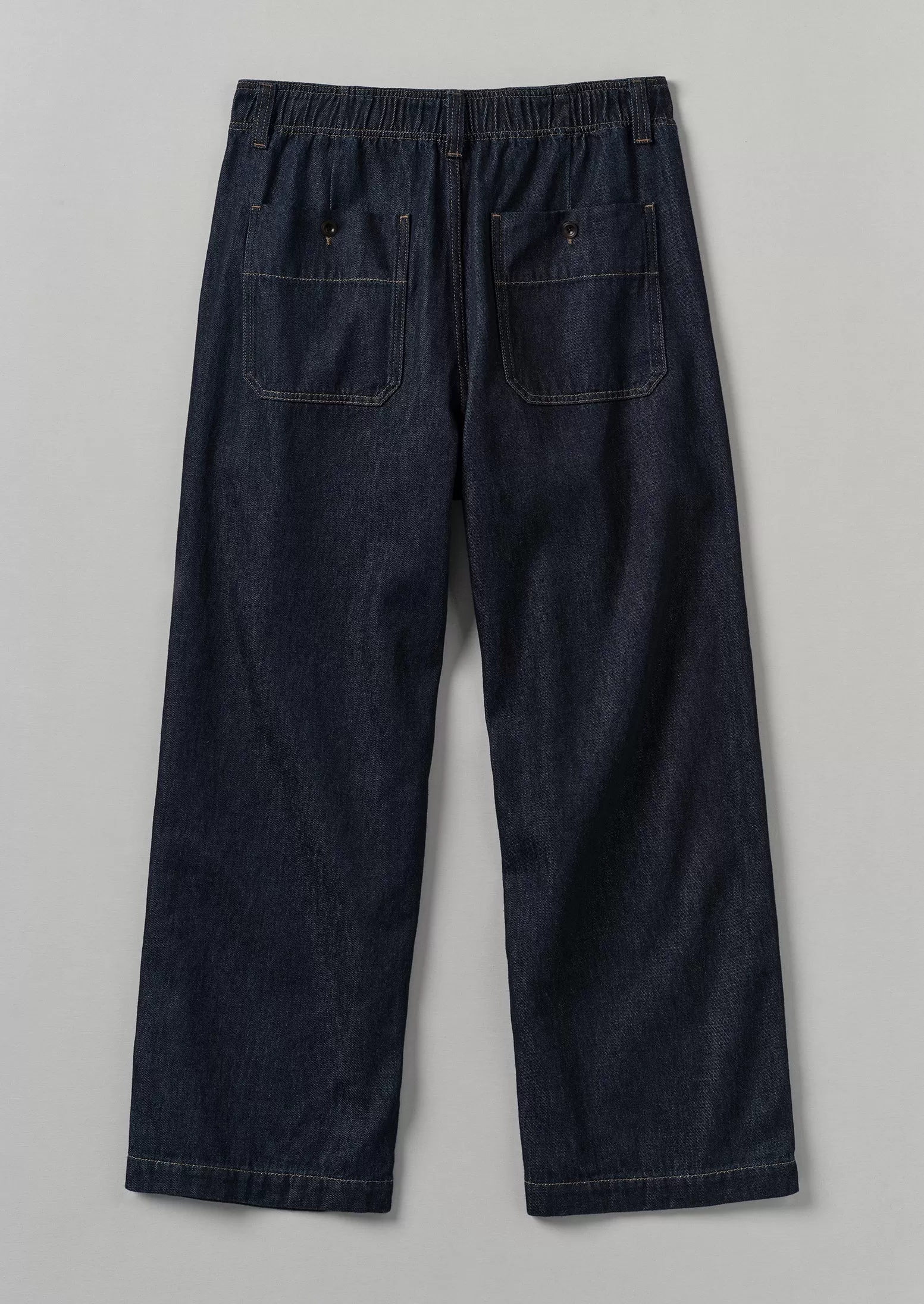 Cotton Hemp Denim Cargo Pants | Indigo