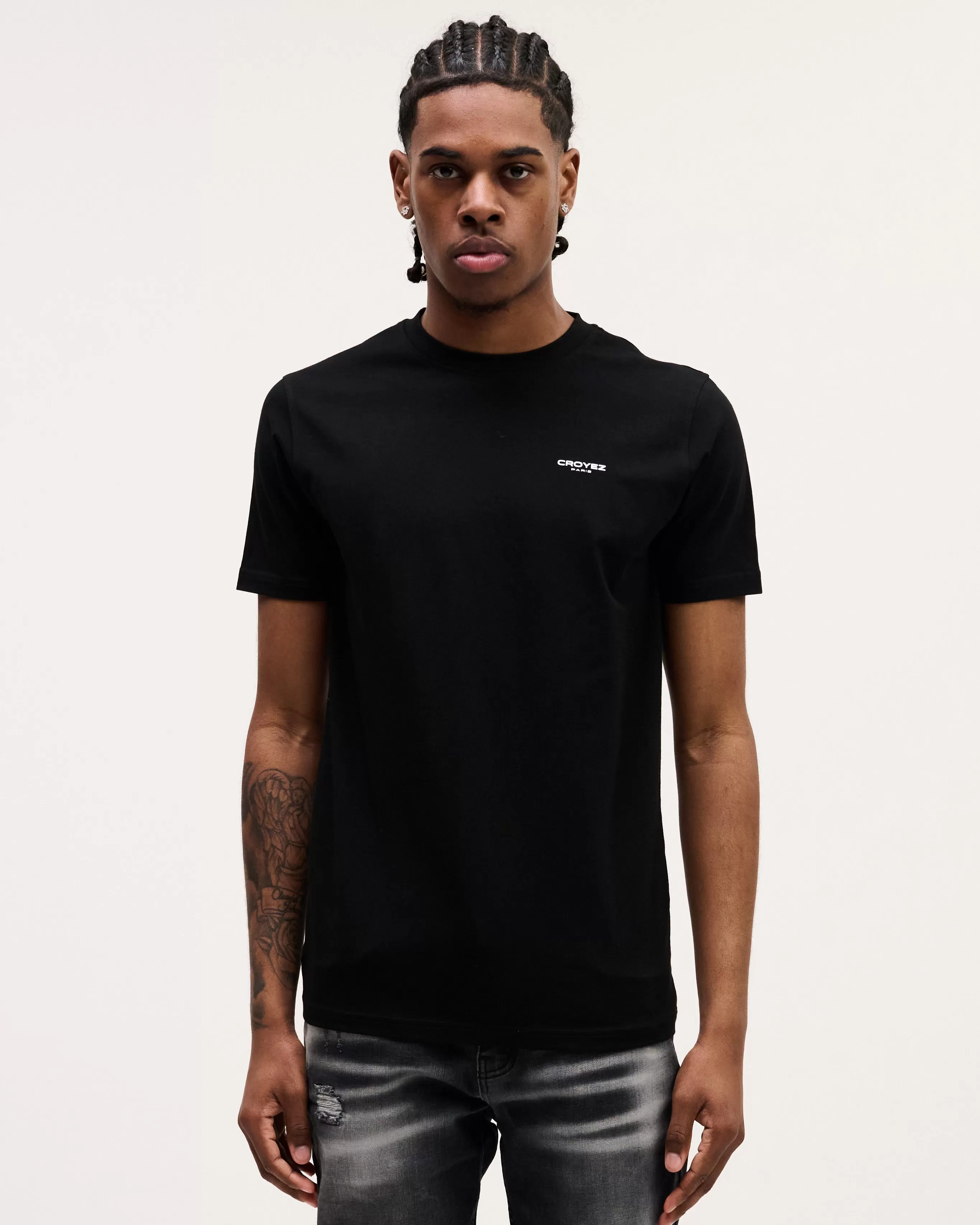 CROYEZ BASIC T-SHIRT - BLACK/WHITE