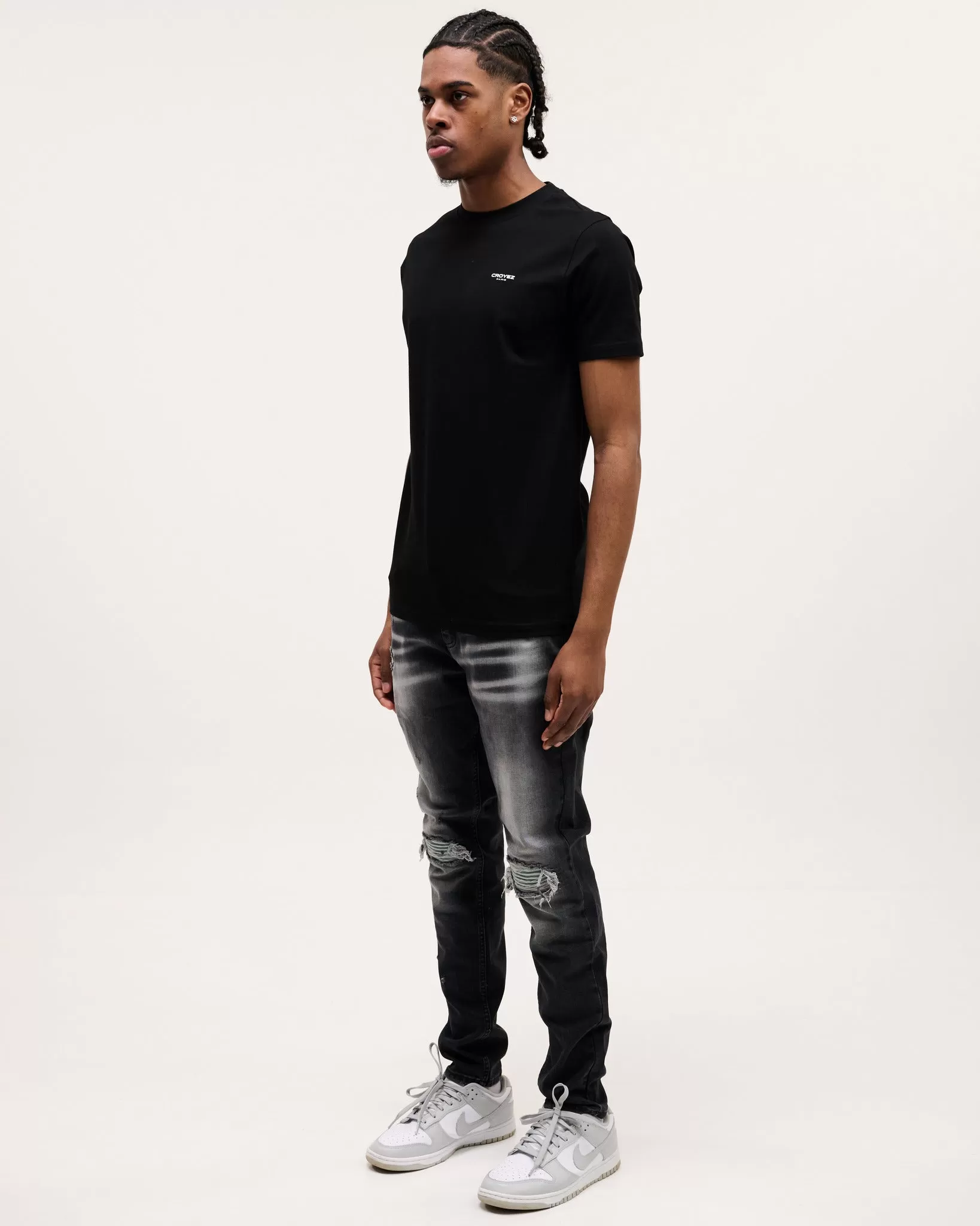 CROYEZ BASIC T-SHIRT - BLACK/WHITE