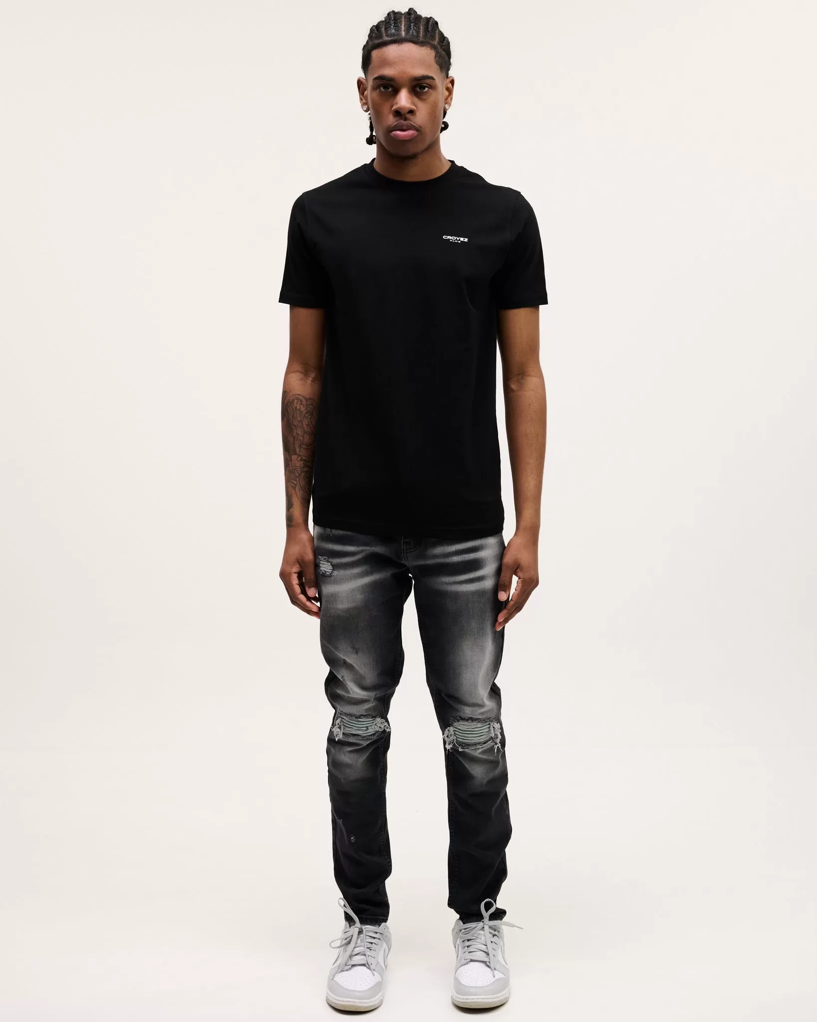 CROYEZ BASIC T-SHIRT - BLACK/WHITE