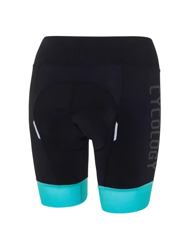 Cycology Women's Cycling Shorts Black/Aqua