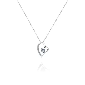 Dedicated to my family Diamond Heart necklace for Christmas, Valentine's Day, Mother's Day gifts