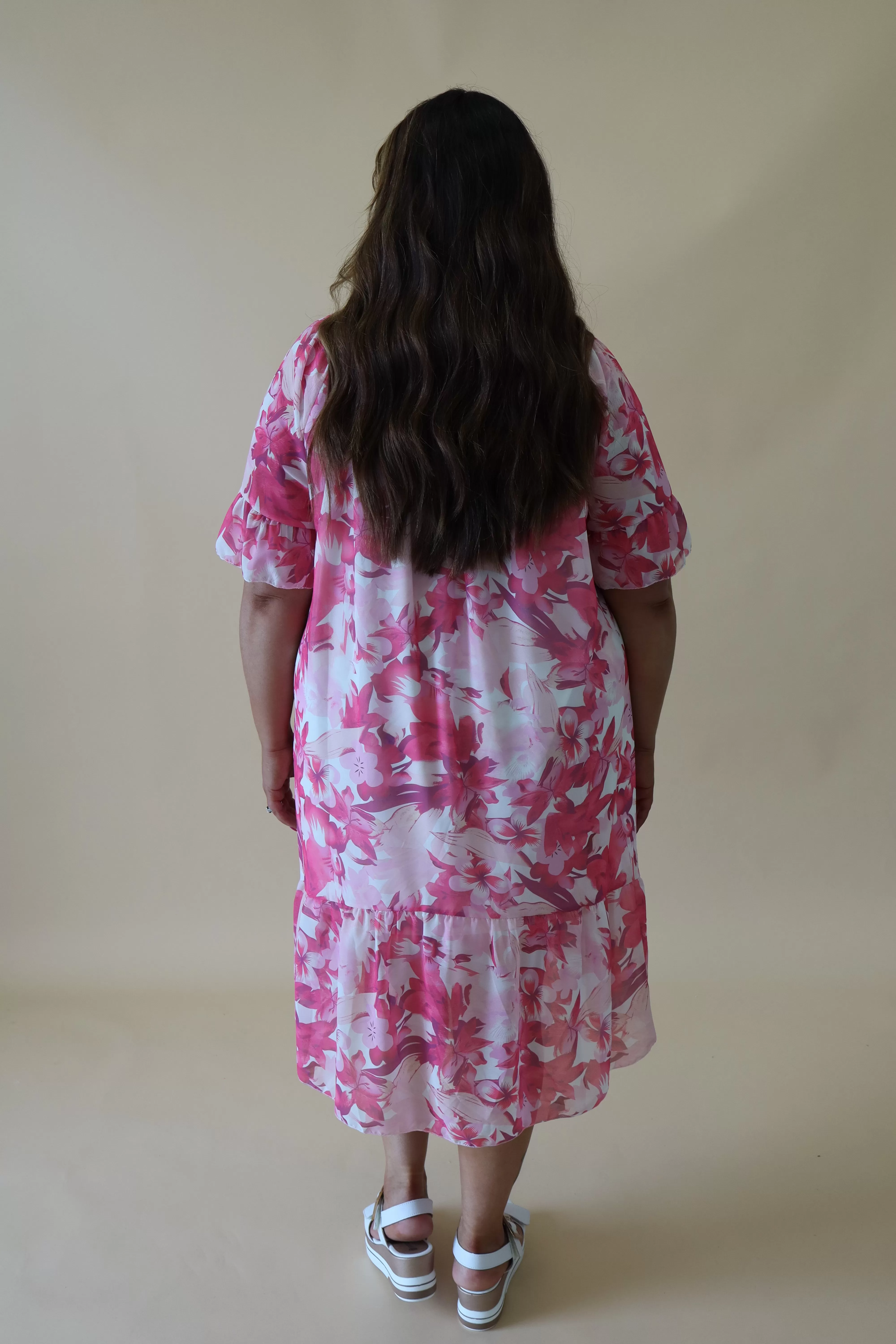 Delilah Dress in Pink Flower