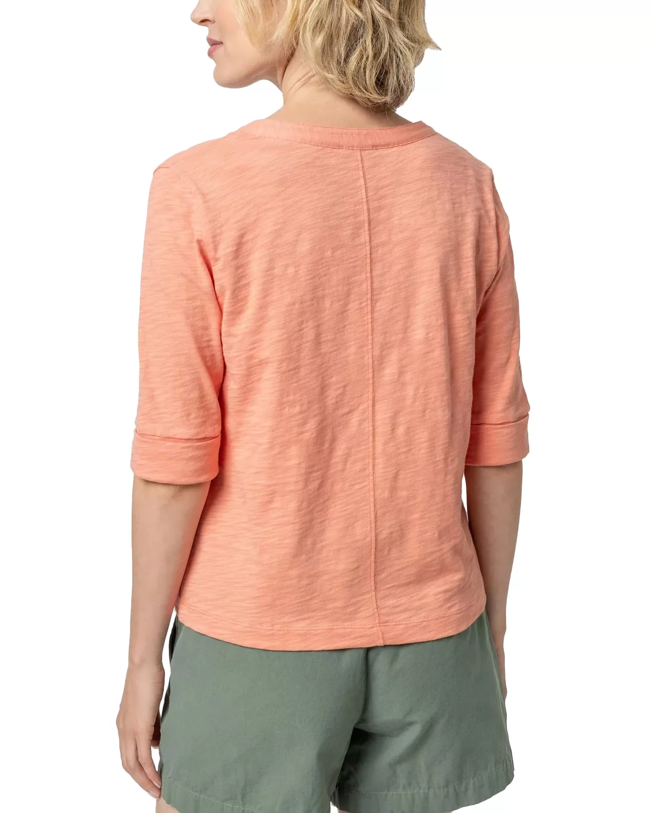 Elbow Sleeve Split Neck (Sunset)