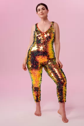 ELECTRA SEQUIN JUMPSUIT - EMBER