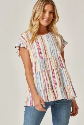 Emily Wonder Printed Babydoll Top