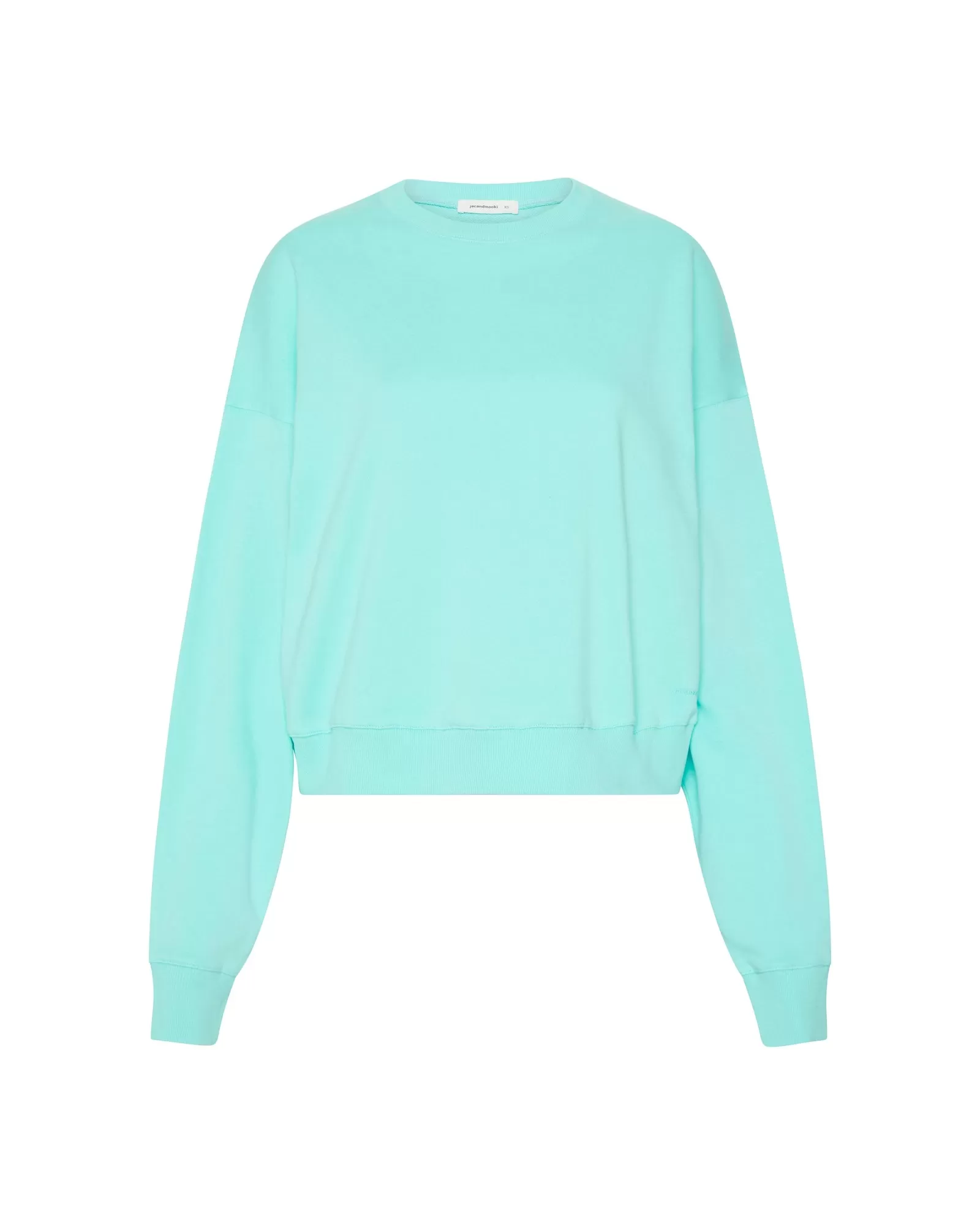 ESSENTIAL CROP SWEATSHIRT - ARUBA BLUE