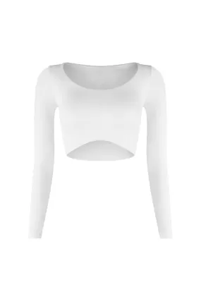 Essential Long Sleeve Basic Crop Top