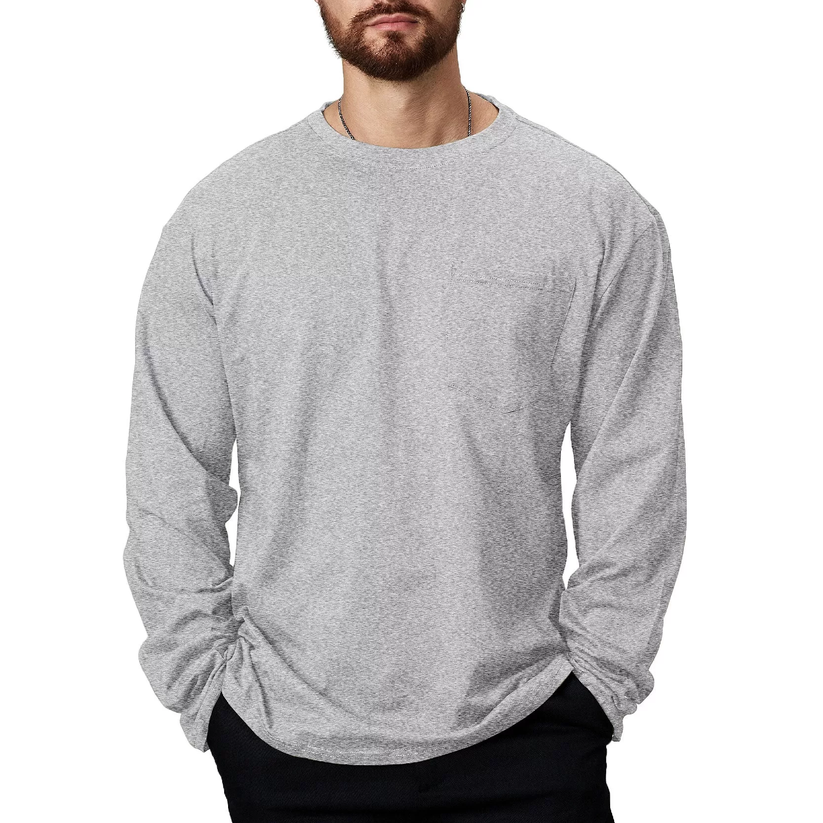 ESSENTIALS POCKET GRAPHIC LONG SLEEVE T-SHIRT