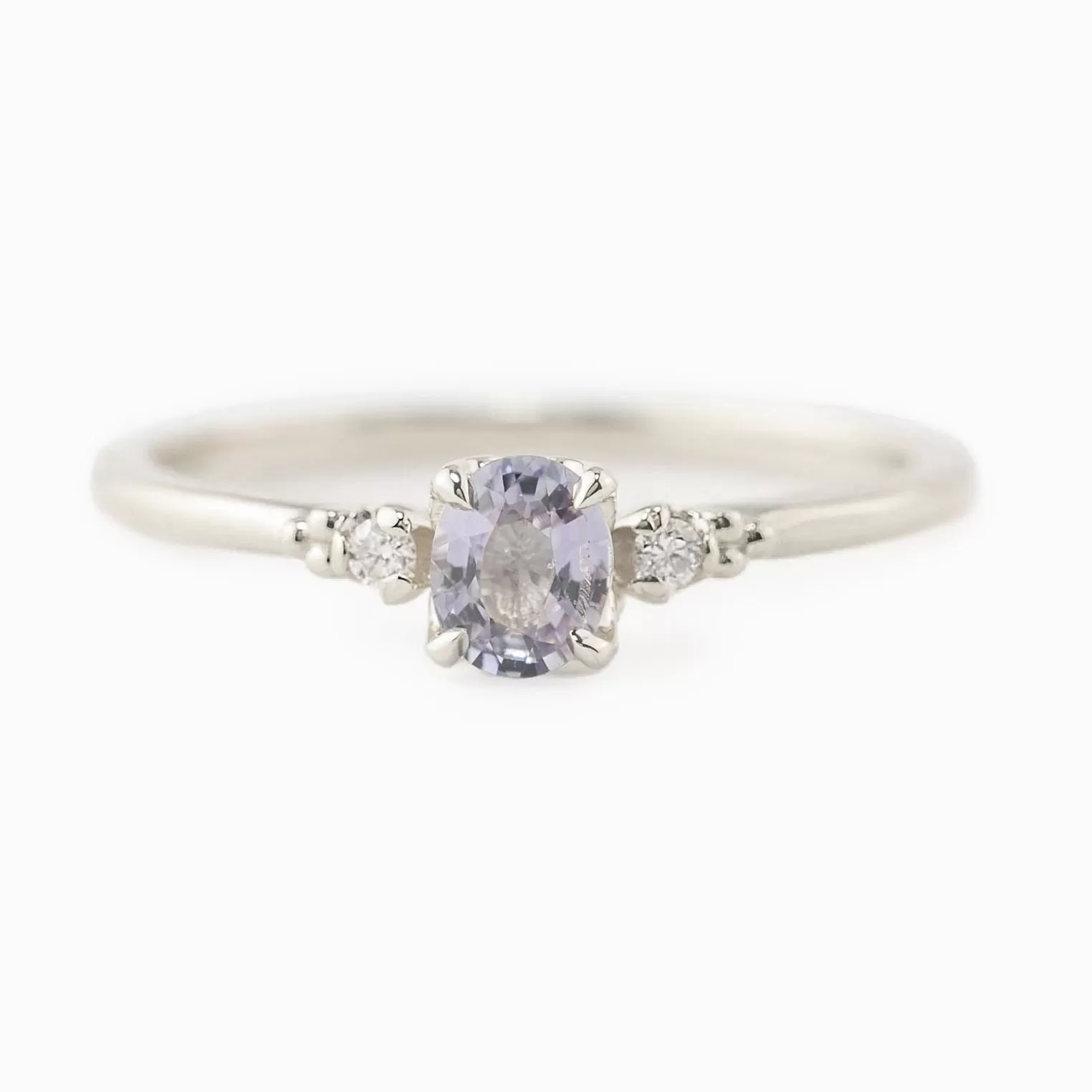 Estel Ring - 5x4mm 0.40ct Light Blue Sapphire