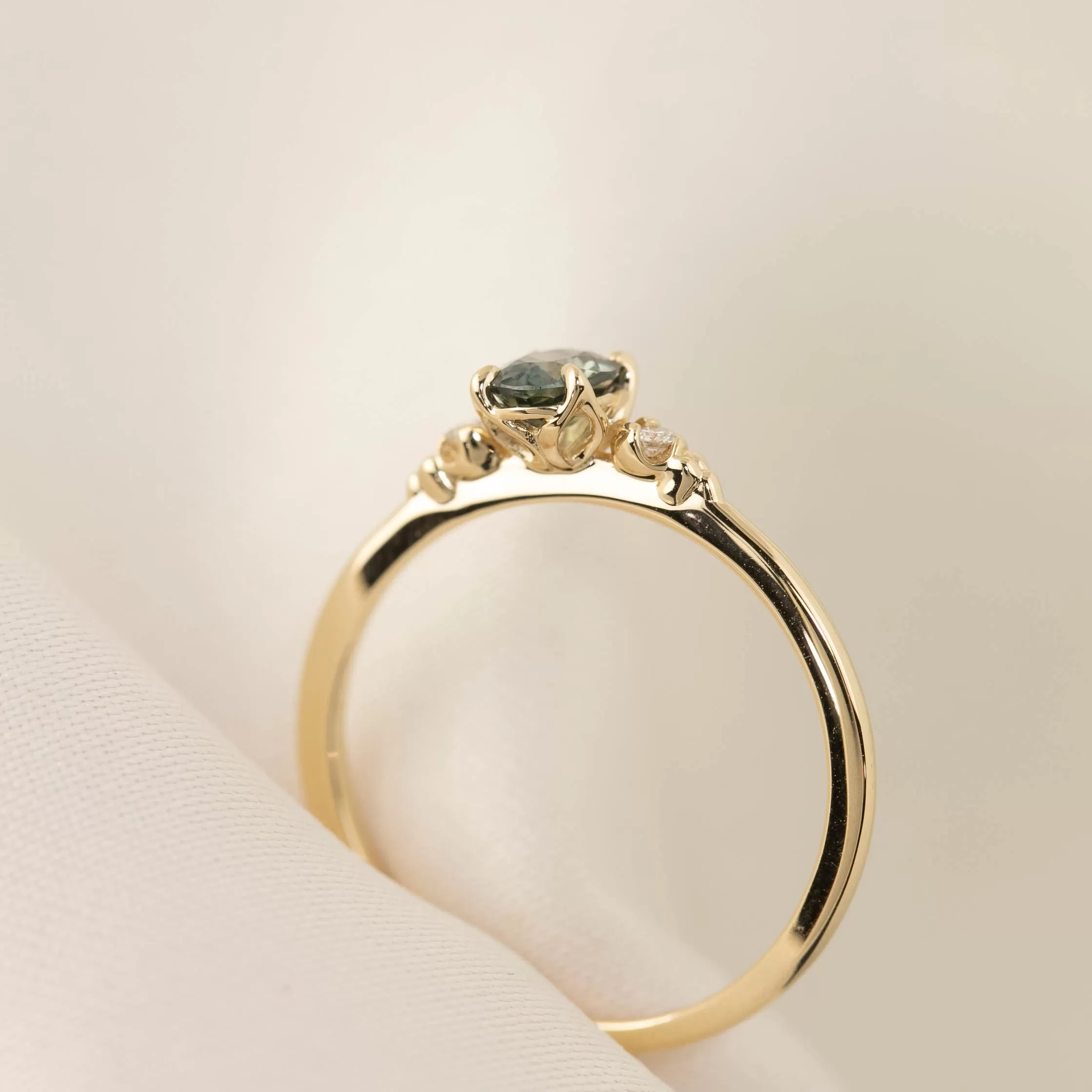 Estel Ring - 5x4mm 0.40ct Light Blue Sapphire