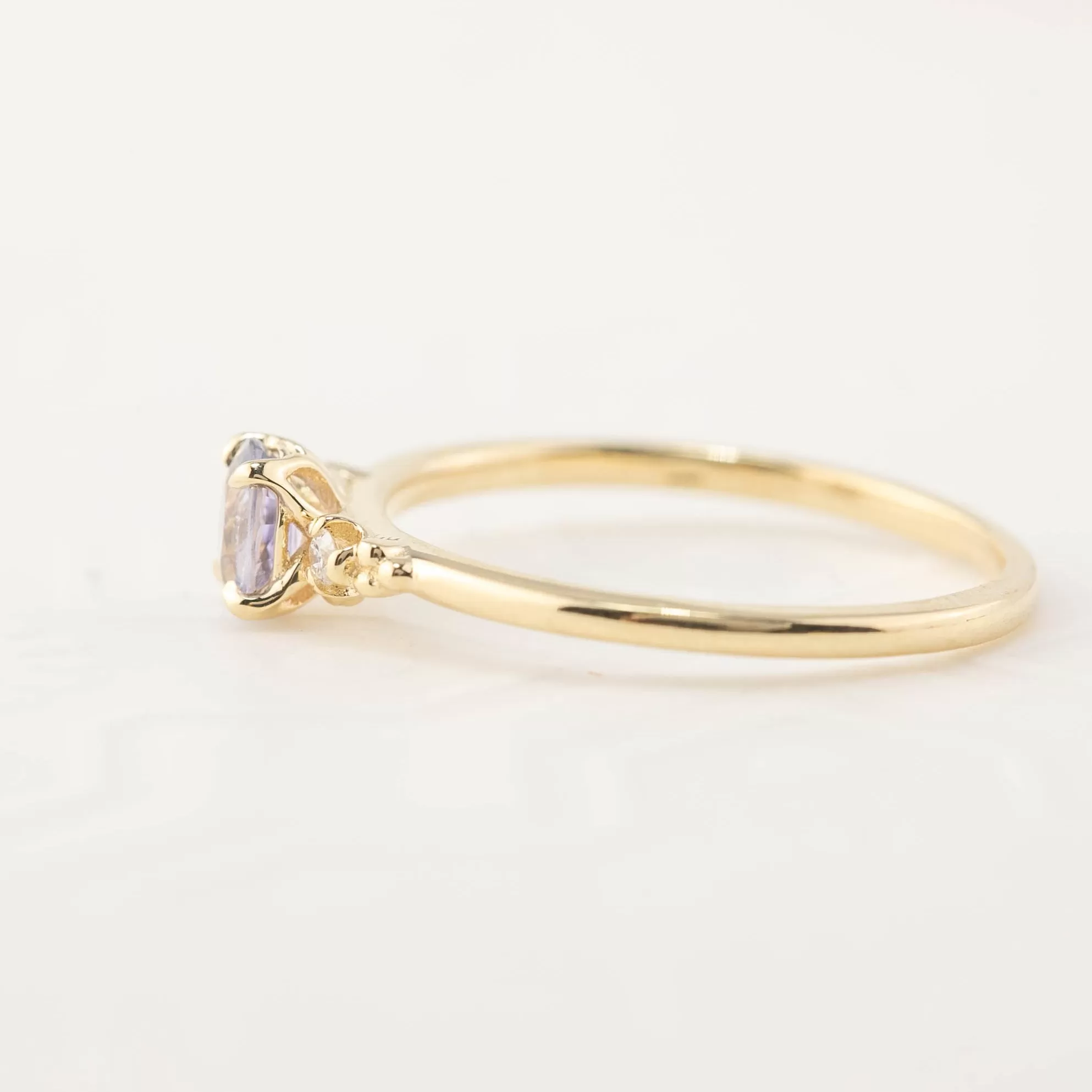 Estel Ring - 5x4mm 0.40ct Light Blue Sapphire