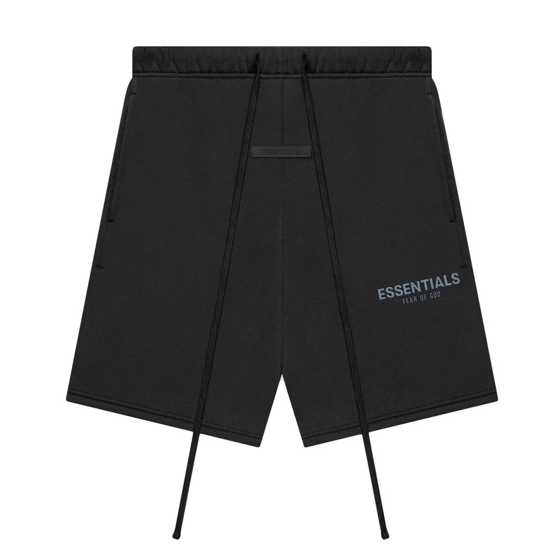 FEAR OF GOD Essentials 3M Black Reflective Logo Sweat Shorts Black (Black Label)