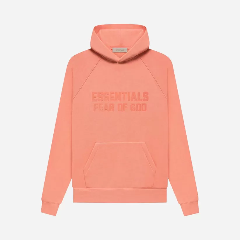 FEAR OF GOD ESSENTIALS HOODIE FW22 CORAL