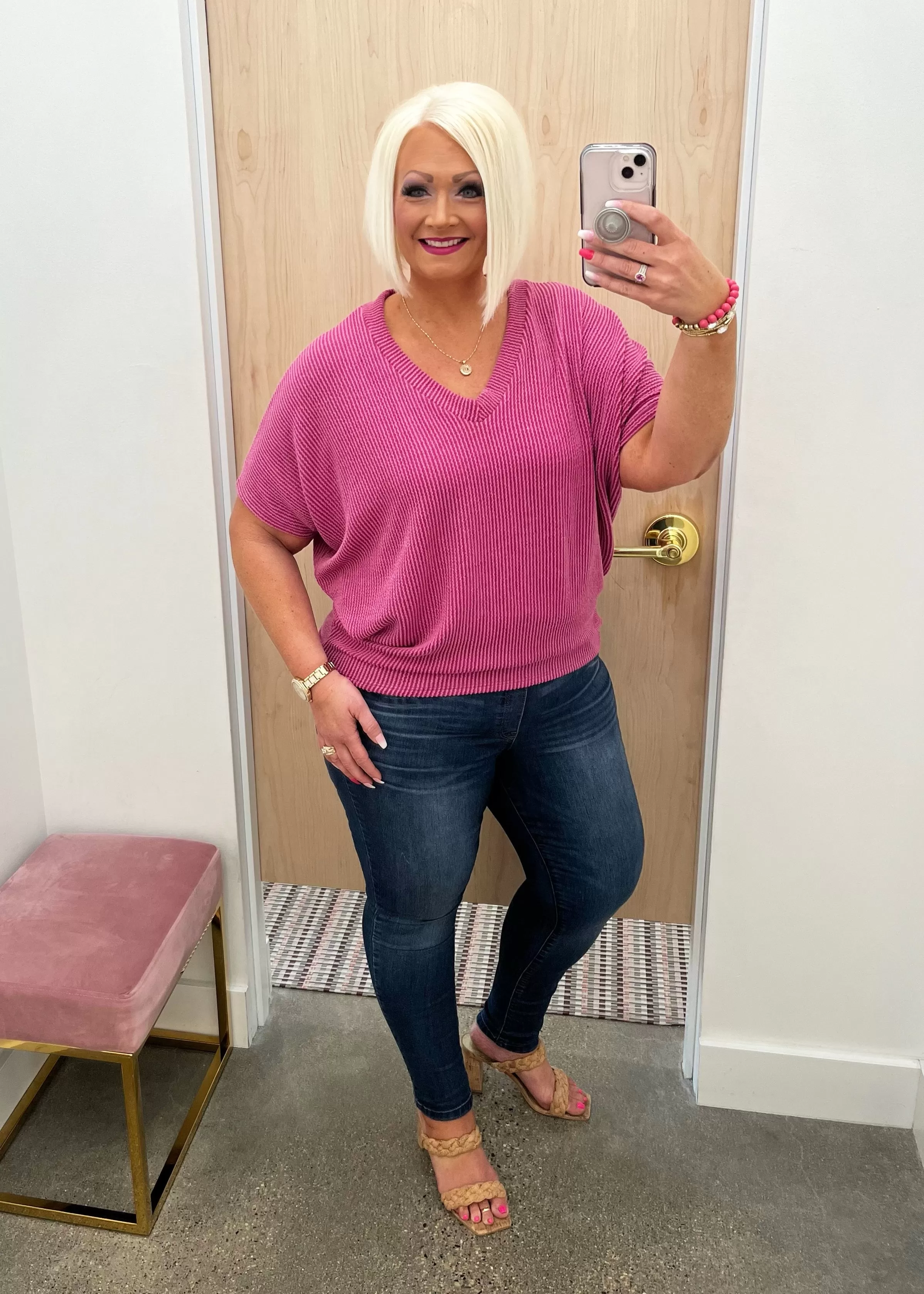 FINAL SALE - Ribbed V-Neck Dolman Tops - 2 Colors!