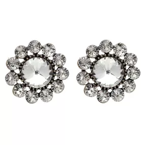 Flower Shape Crystal Party Stud Earring