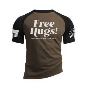 FREE HUGS RAGLAN GRAPHIC TEE