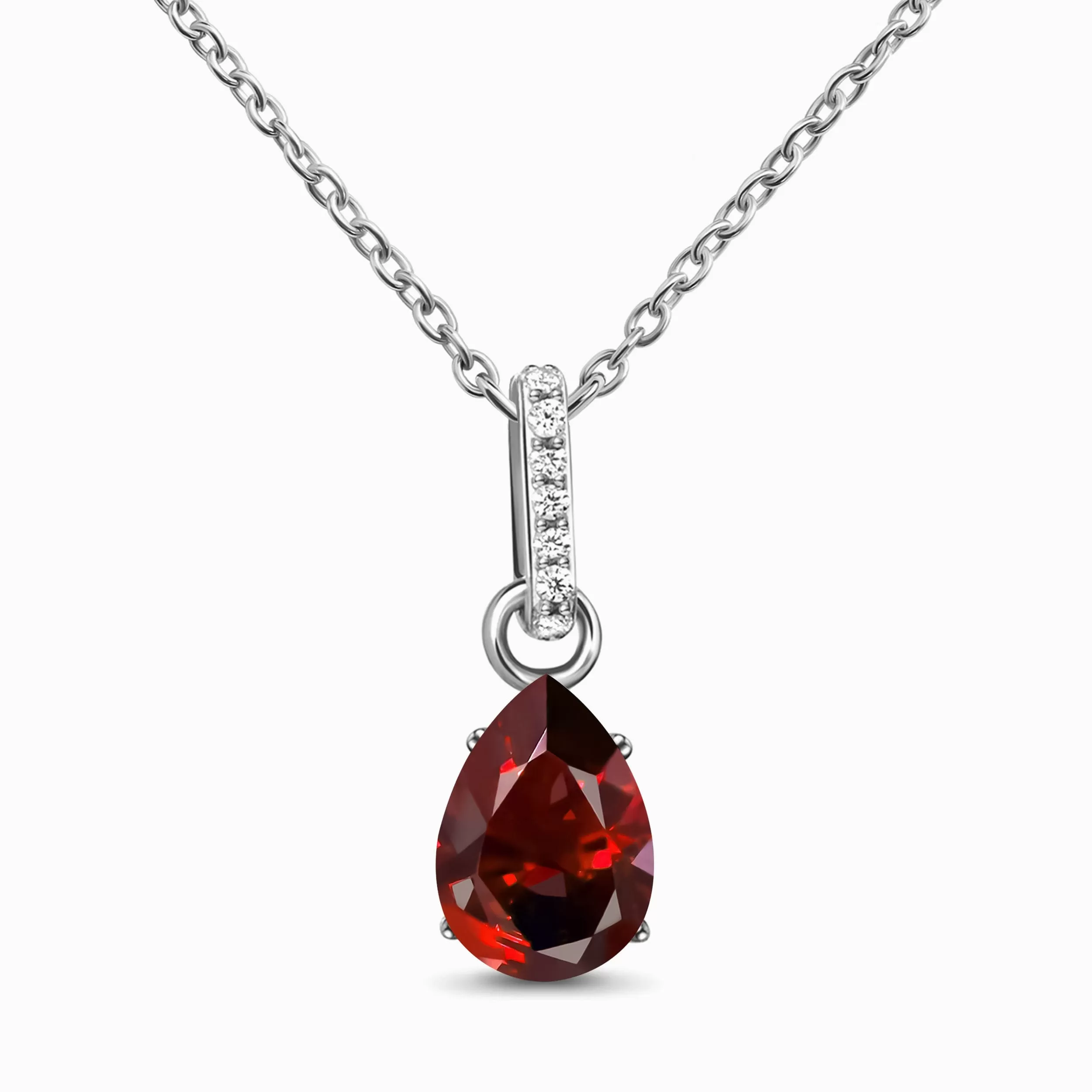 Garnet Necklace Sway - January Birthstone