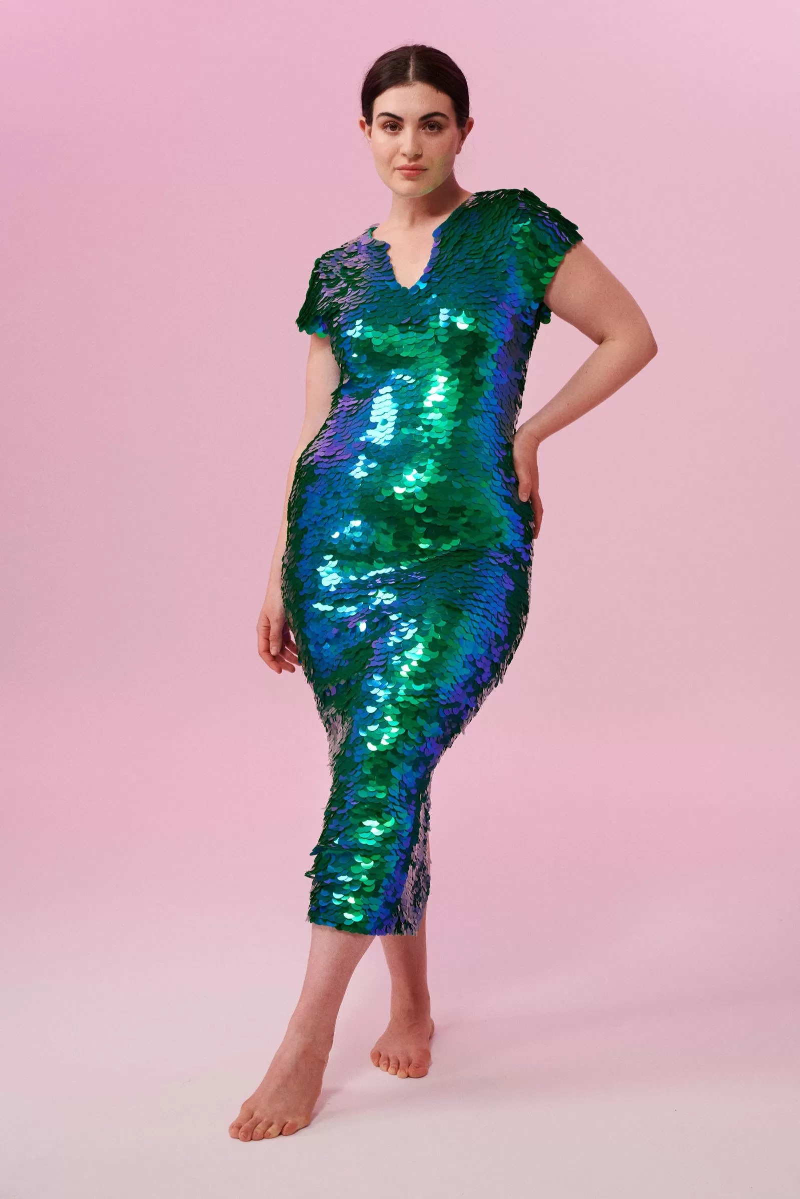 GEORGIE SEQUIN DRESS - EMERALD