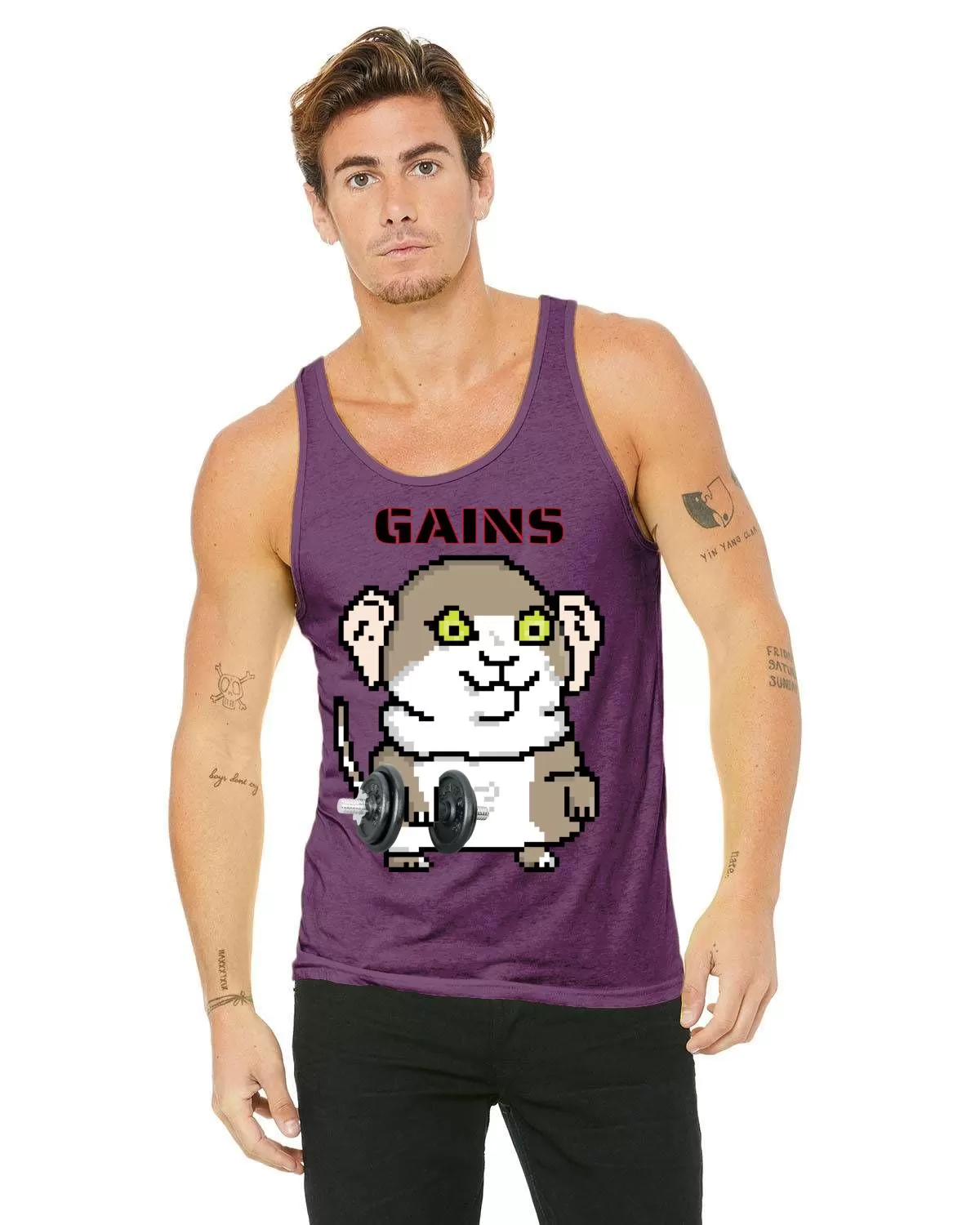 Gerbil Gains  Tank Top(Unisex)