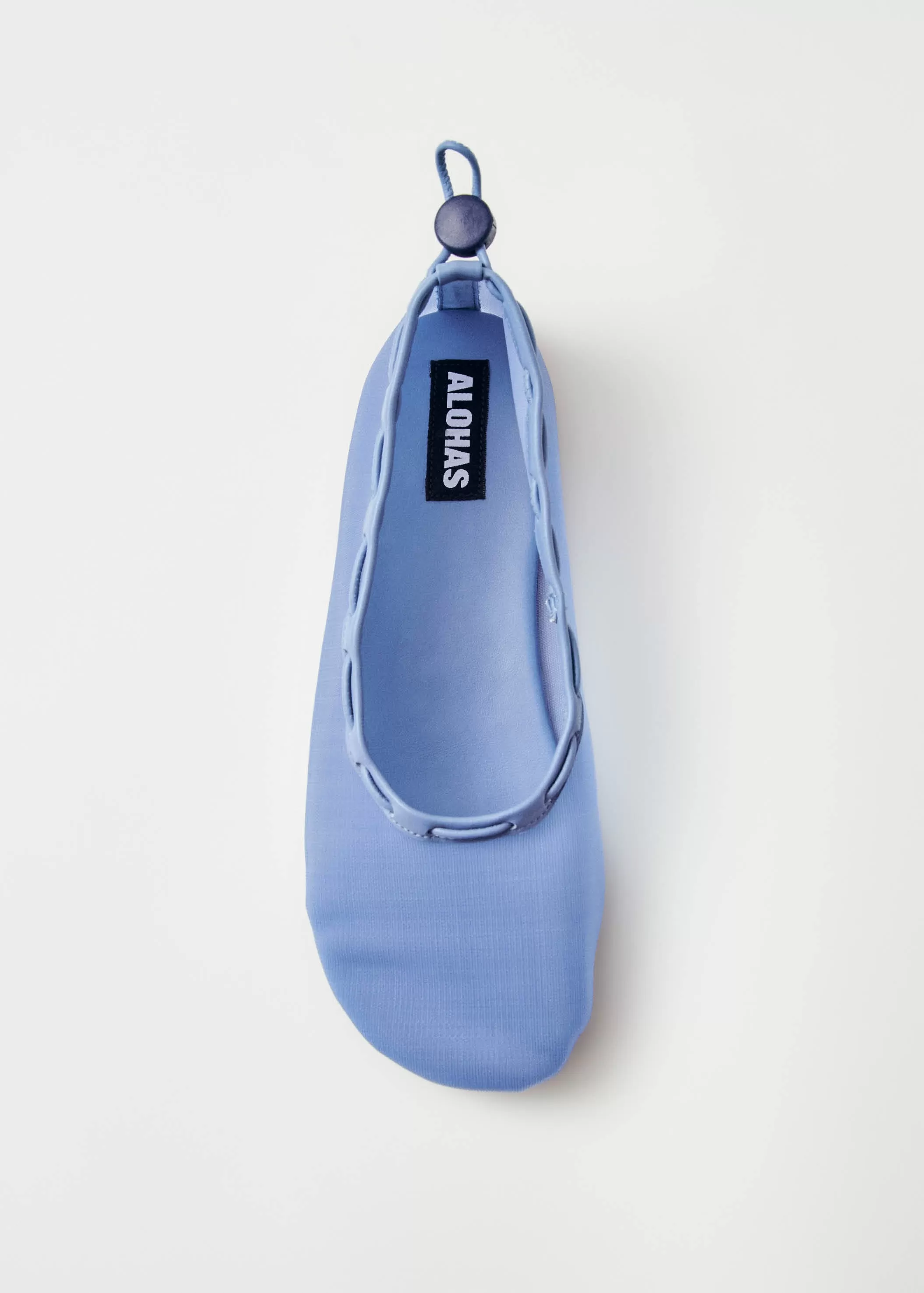 Gill Mesh Blue Leather Ballet Flats