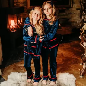 Girls Luxe Navy Pyjamas