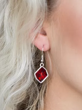 Glow It Up Red Earrings