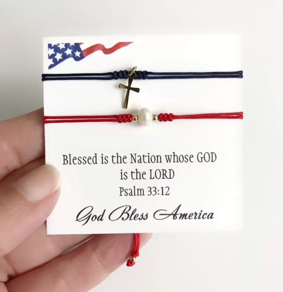 God Bless America Bracelet Friendship Gifts