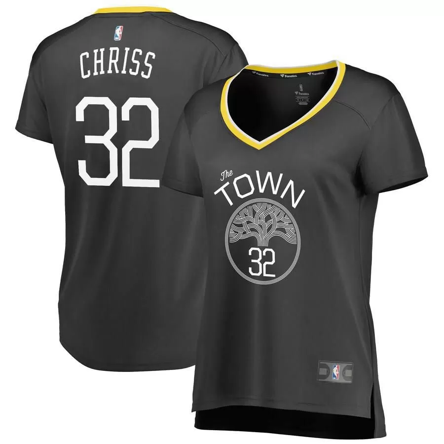 Golden State Warriors Marquese Chriss Fanatics Branded Fast Break Player Statement Jersey Womens - Black | Ireland S4306I3