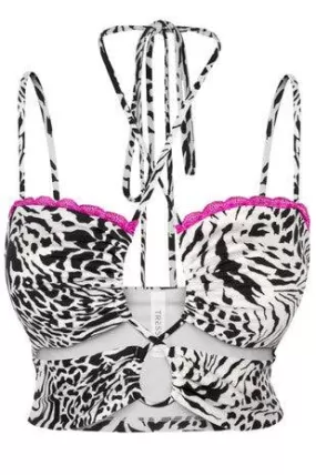 Halie Zebra Crop Top