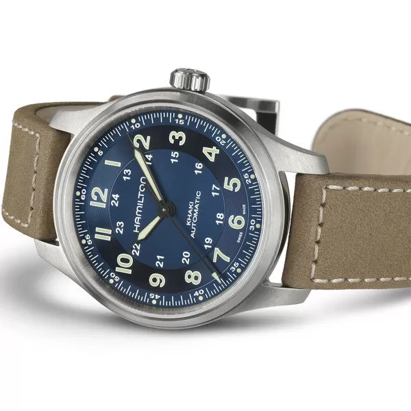 Hamilton H70545540 Khaki Field Titanium Auto 42mm Blue Dial