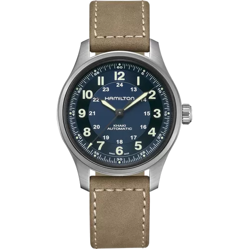 Hamilton H70545540 Khaki Field Titanium Auto 42mm Blue Dial