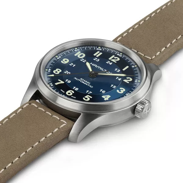 Hamilton H70545540 Khaki Field Titanium Auto 42mm Blue Dial