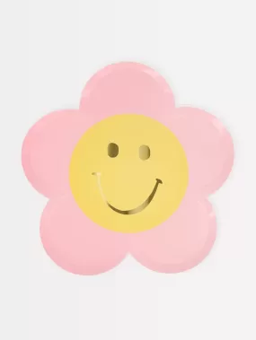 Happy Face Flower Plates