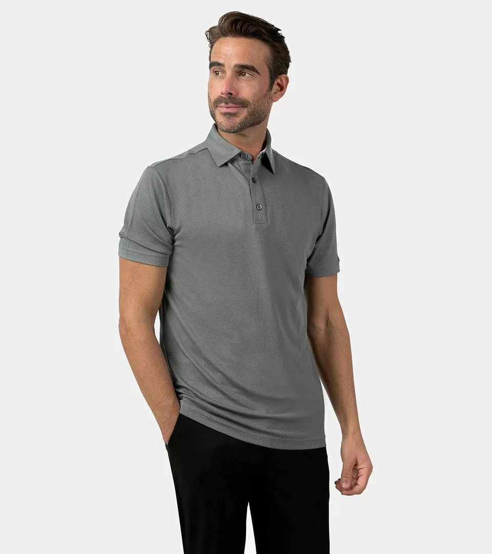 HONEYCOMB POLO - GREY