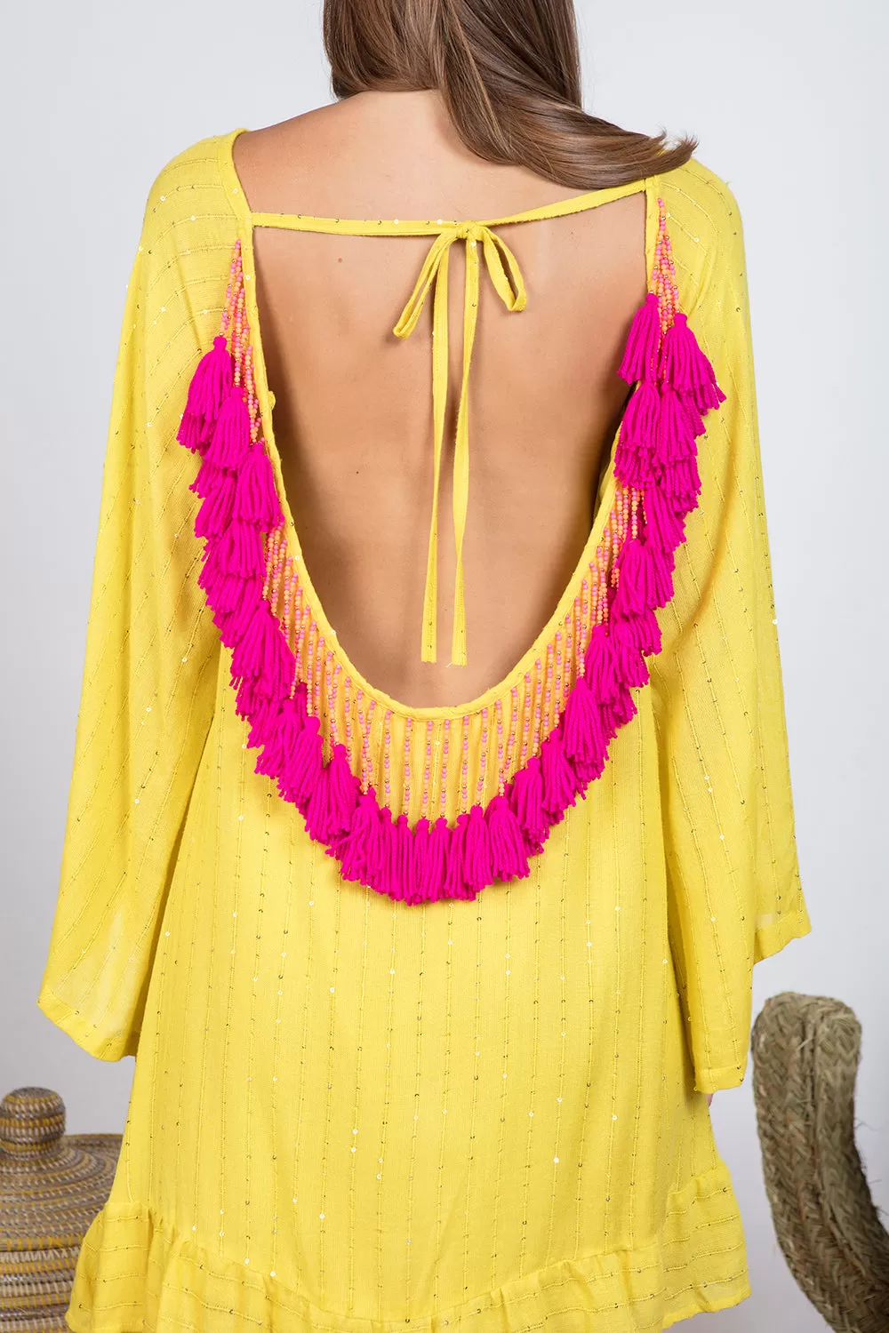 INDIANA YELLOW PINK DRESS