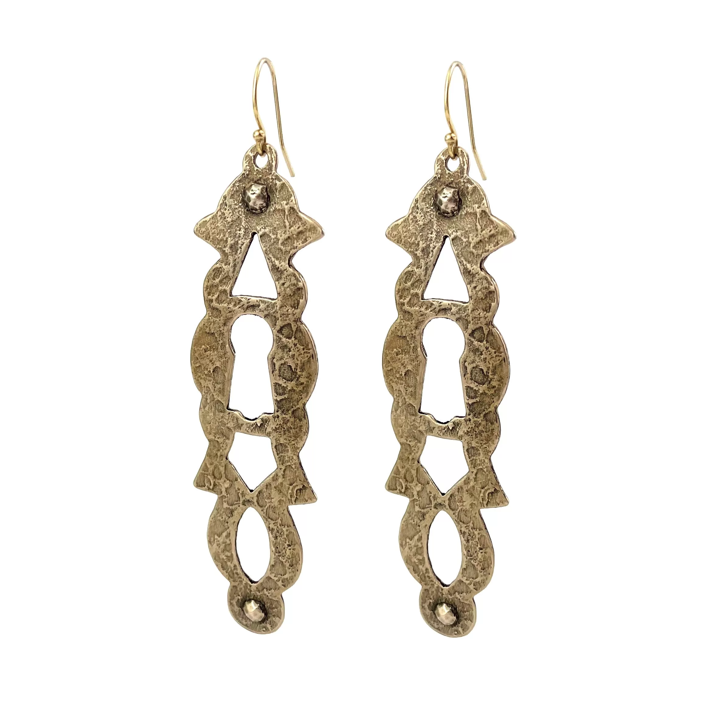 KEYHOLE Earrings - Bronze