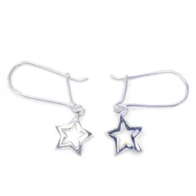 Kidney Ear Wire cut-out Star Earrings