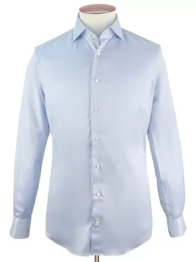 Light Blue Micro Structure Cutaway Collar Shirt