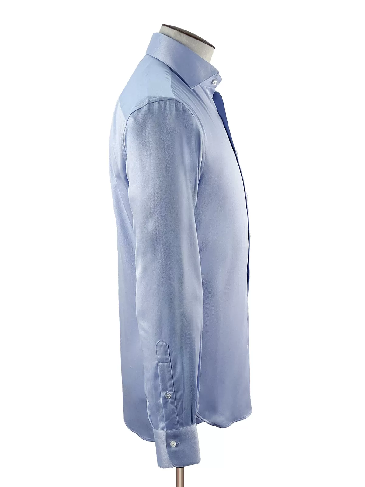 Light Blue Micro Structure Cutaway Collar Shirt