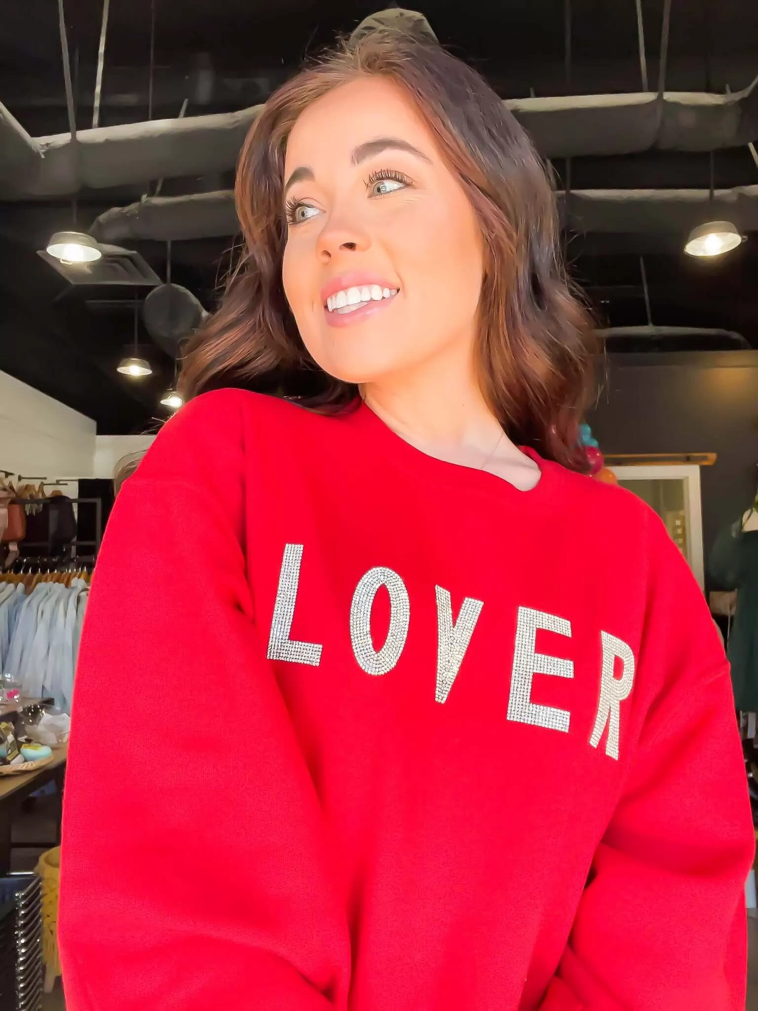 Lover Rhinestone Sweatshirt