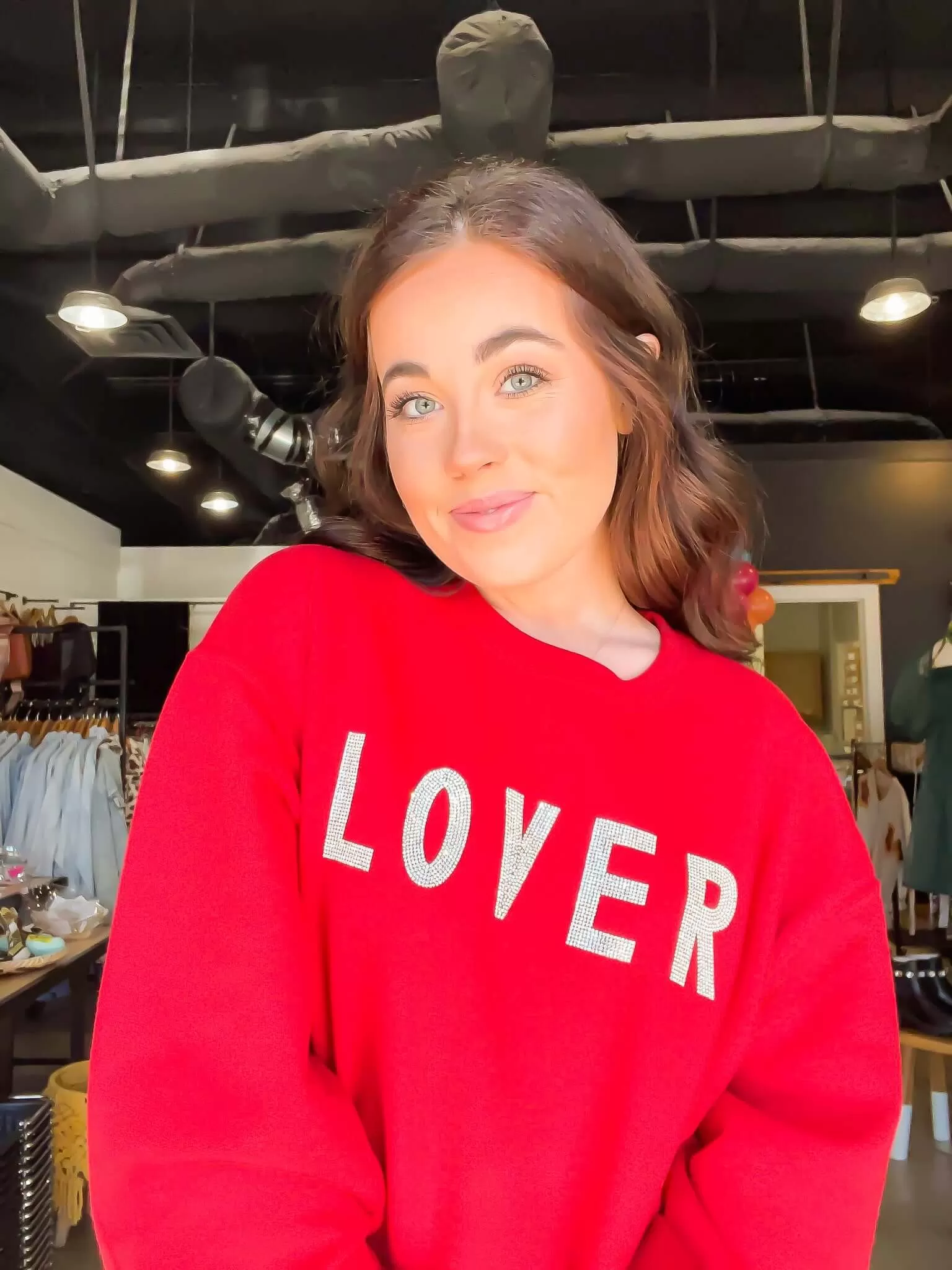 Lover Rhinestone Sweatshirt