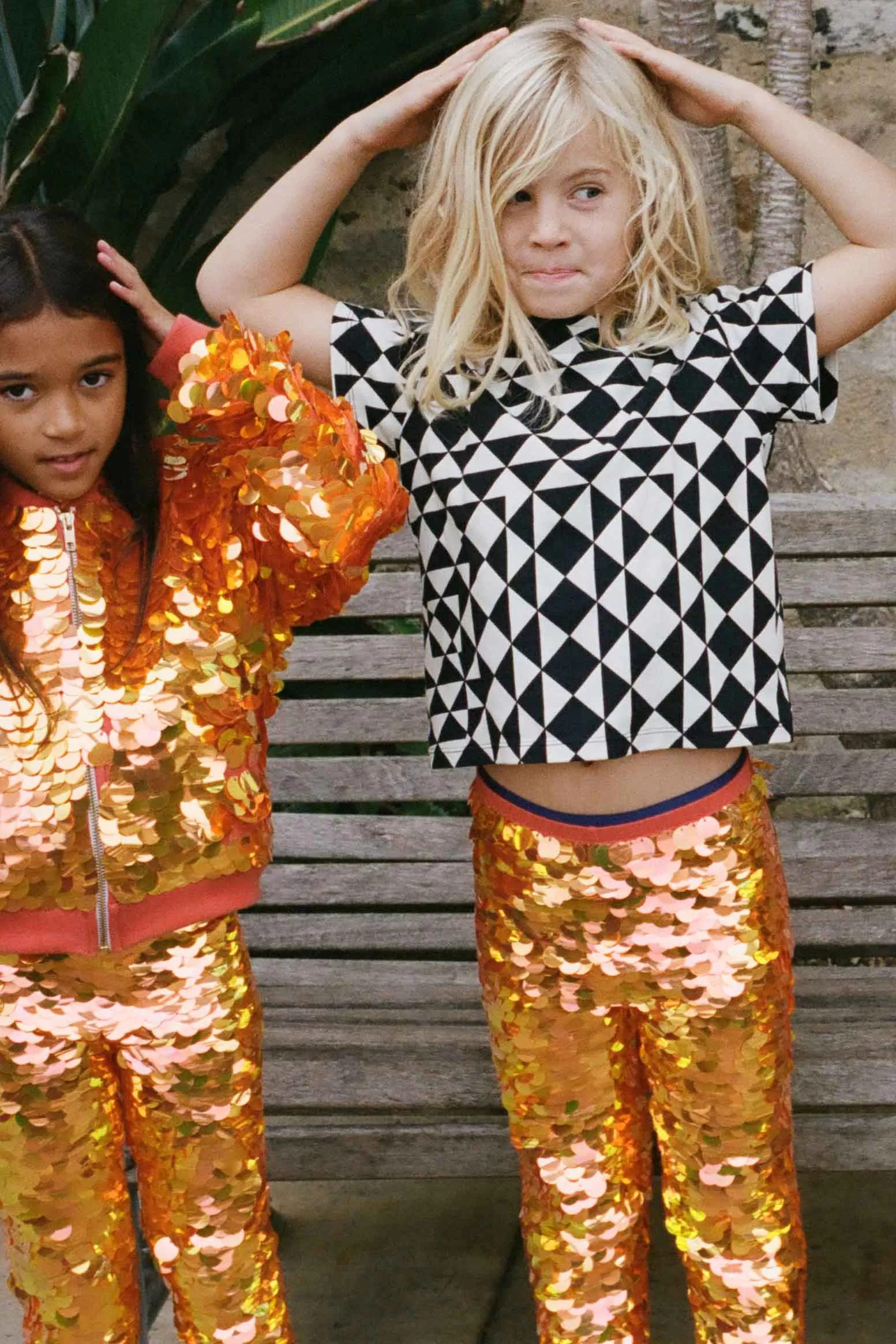 LUNA SEQUIN CHILDREN'S LEGGINGS - FOX